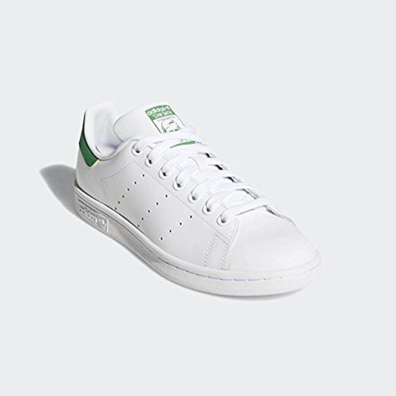 adidas stan smith comfort white/green leather trainer