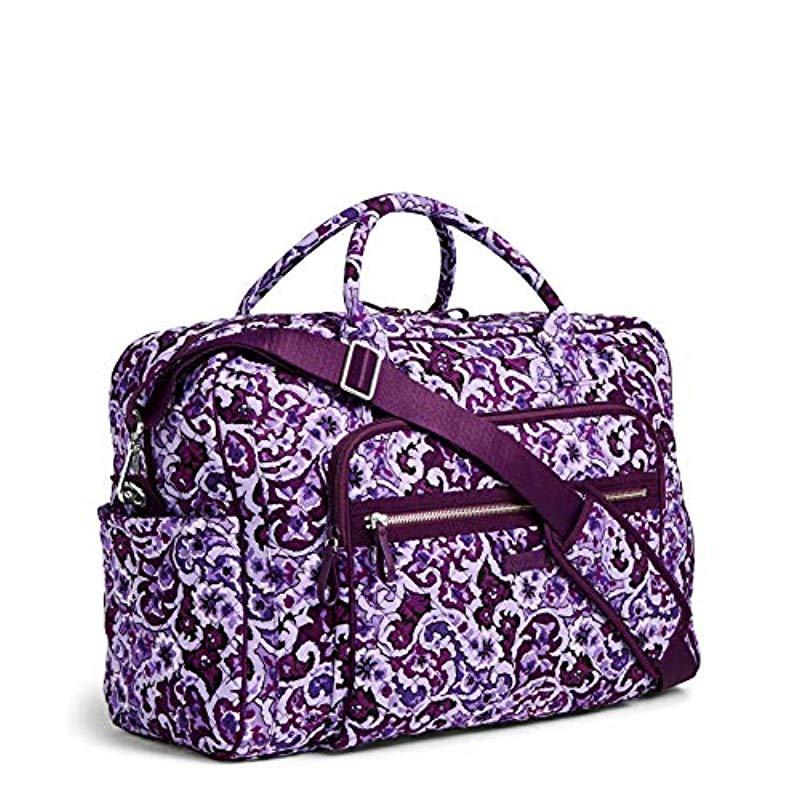 vera bradley lilac medallion weekender