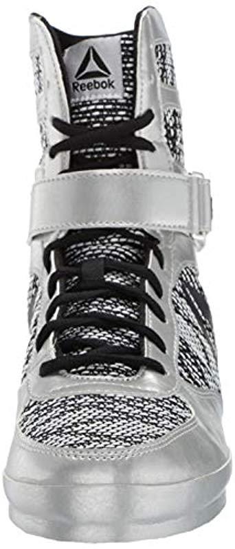reebok boxing boots silver