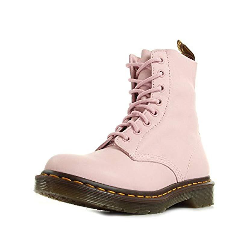 Dr. Martens Pink Leather 'pascal Bubblegum' Lace Up Boots | Lyst UK