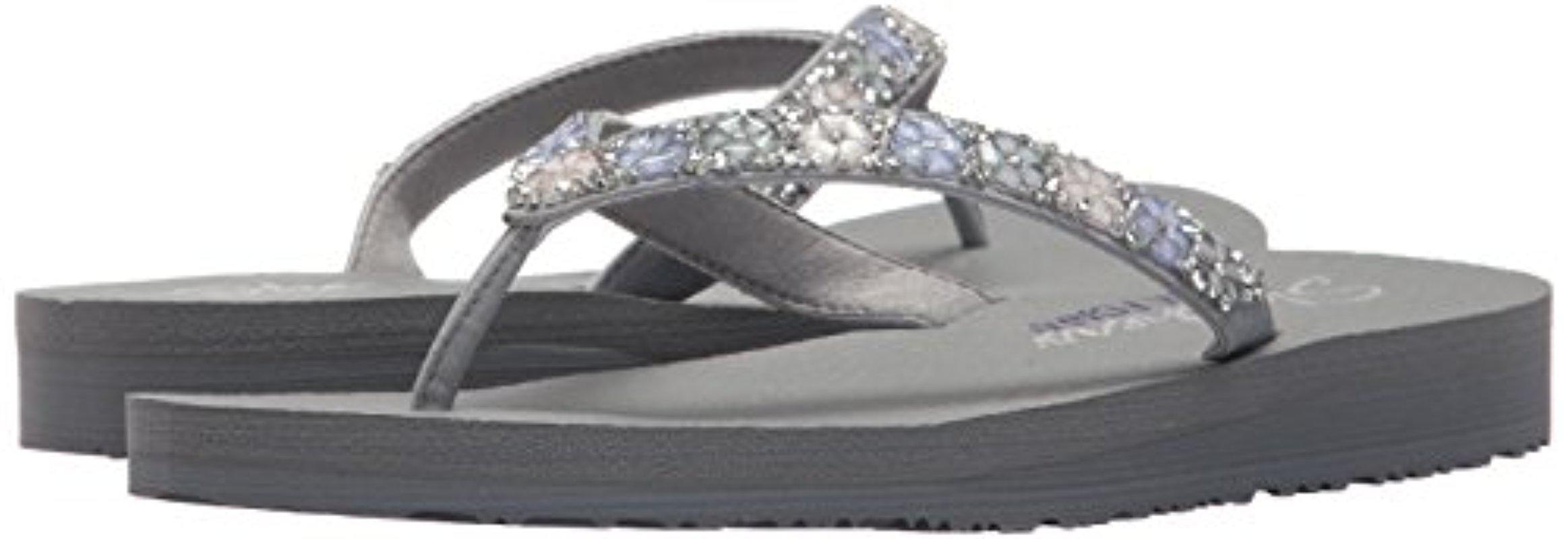 skechers meditation daisy delight flip flops