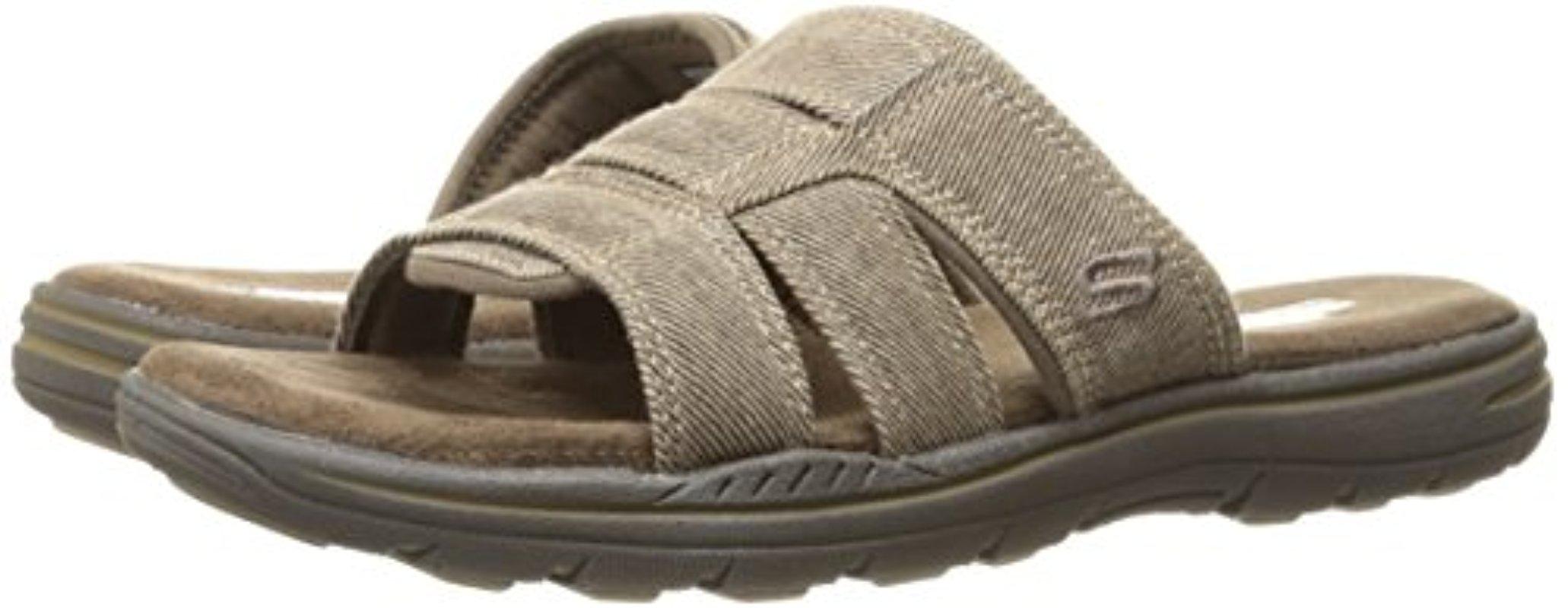 Skechers Usa Evented Kasar Flat Sandal in Brown for Men Lyst