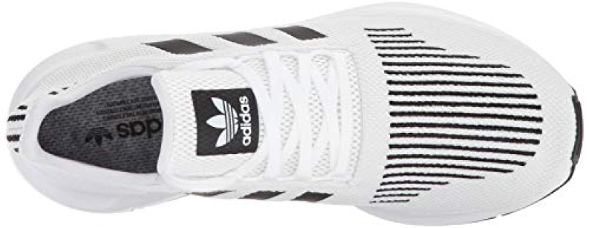 adidas swift run heather black & white shoes