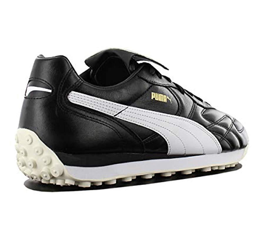 PUMA King Avanti Premium Leather Black Trainers Sneaker Shoes for Men |  Lyst UK