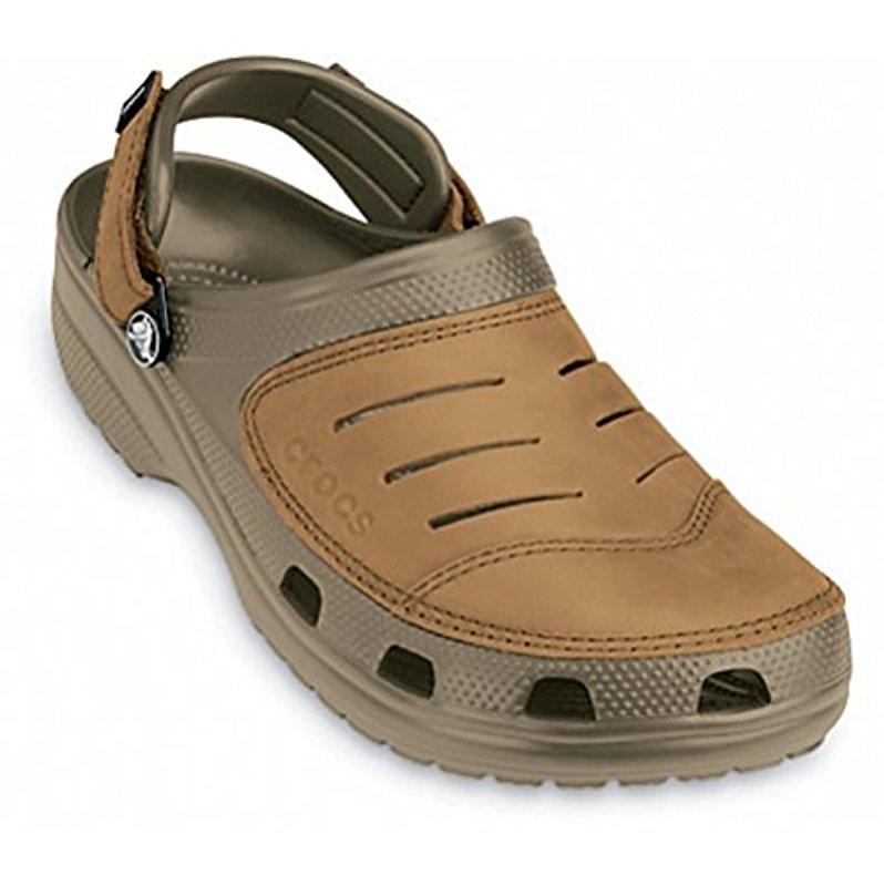 Crocs™ Leather Yukon Clog in Khaki/Brown (Brown) for Men - Lyst