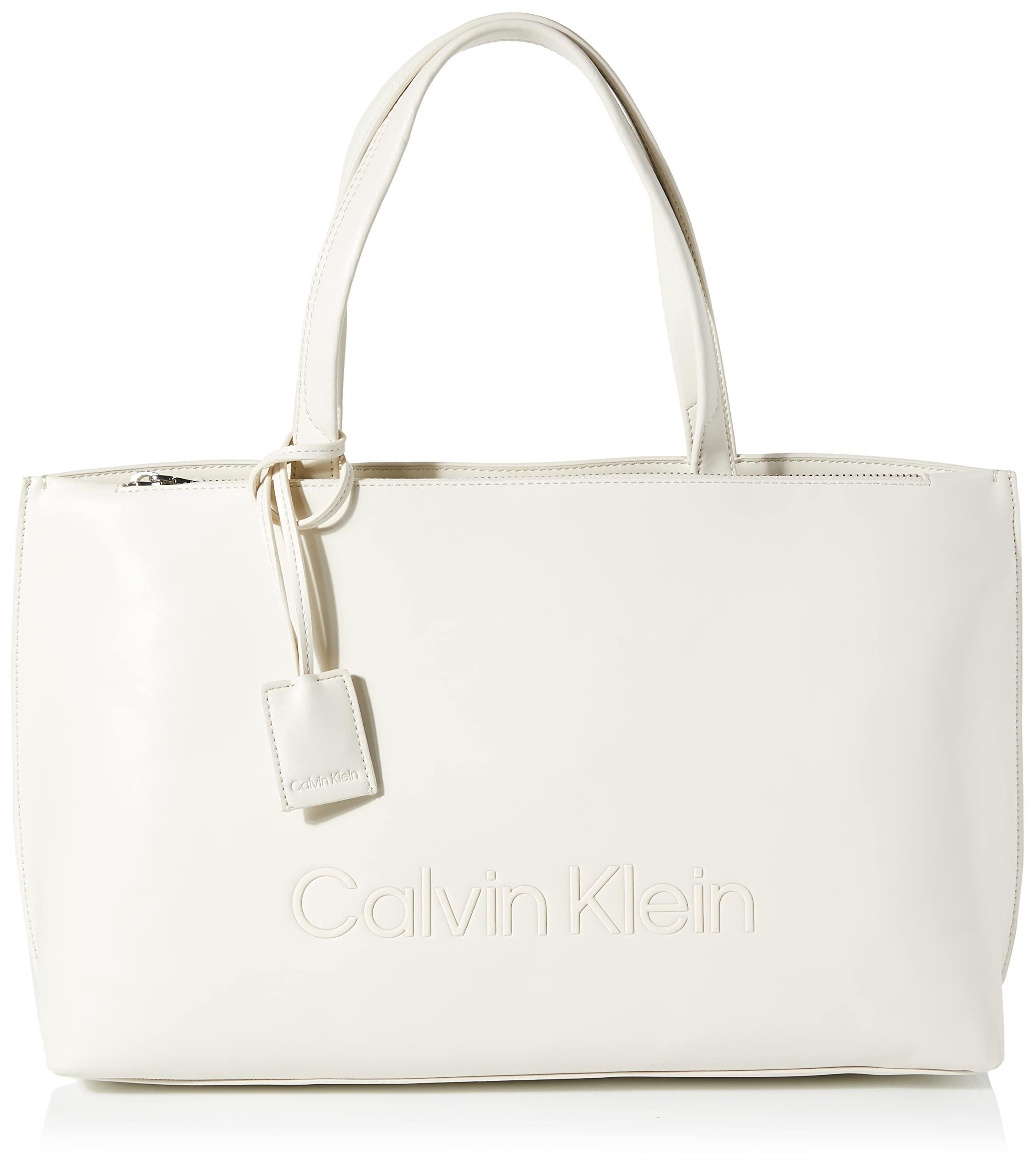 Calvin Klein Ck Set Shopper Md Tote in White | Lyst UK