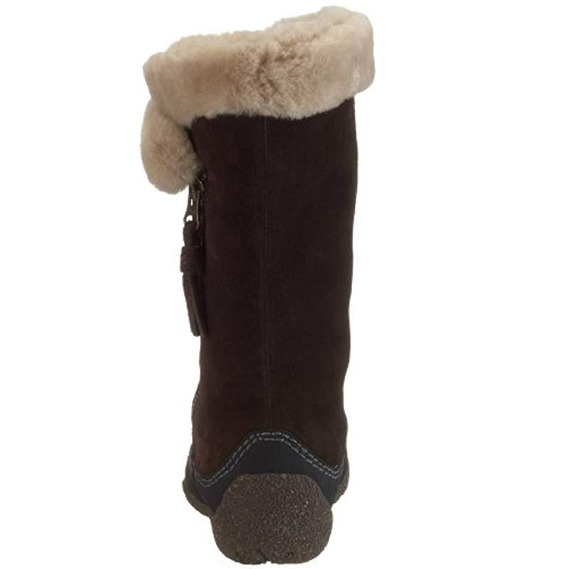 Clarks Novice Moon, Faux-fur Boots in Brown - Lyst