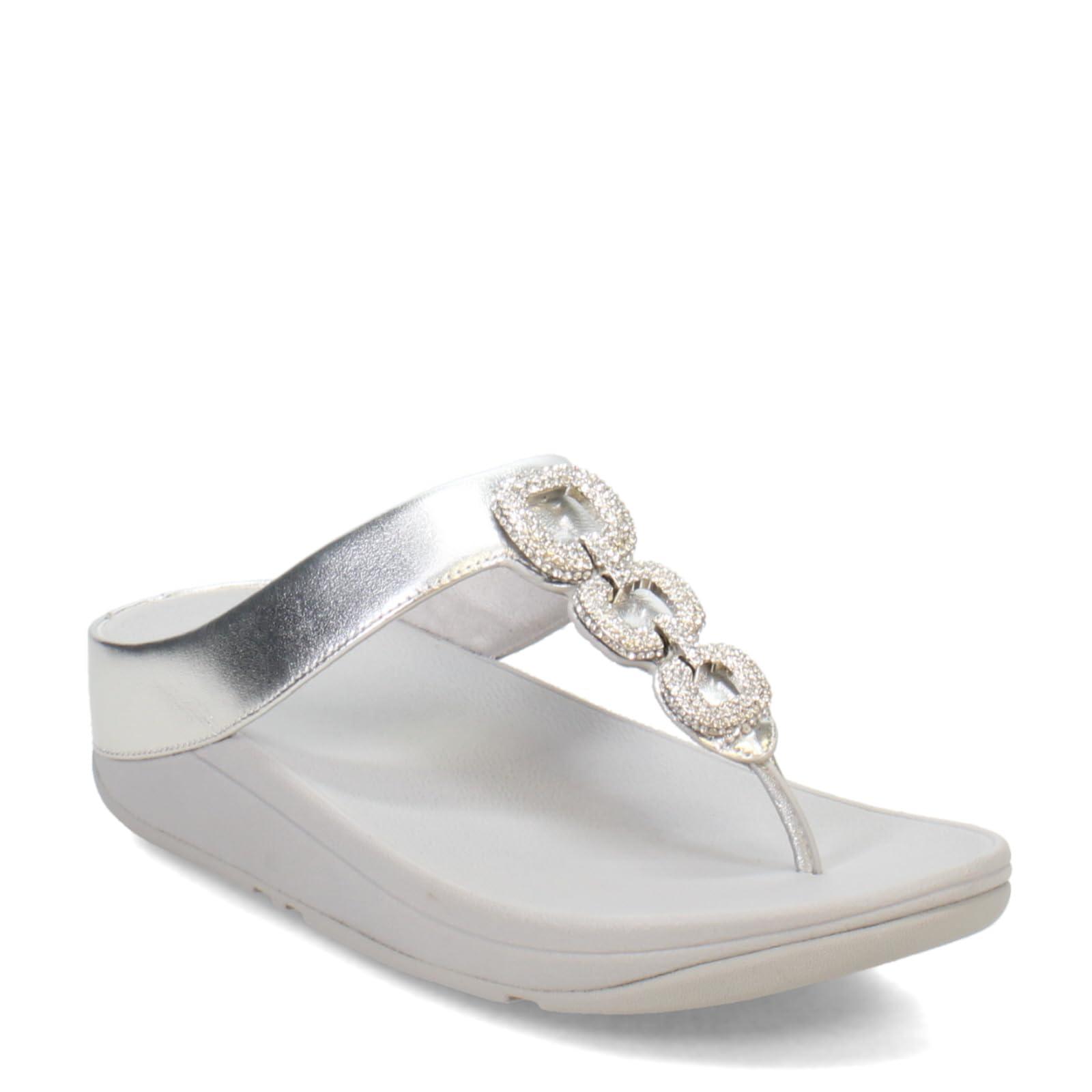 Fitflop Lulu Womens Crystal Embellished Toe-Post Sandals