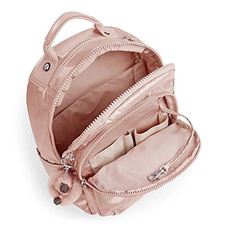 kipling rose gold backpack