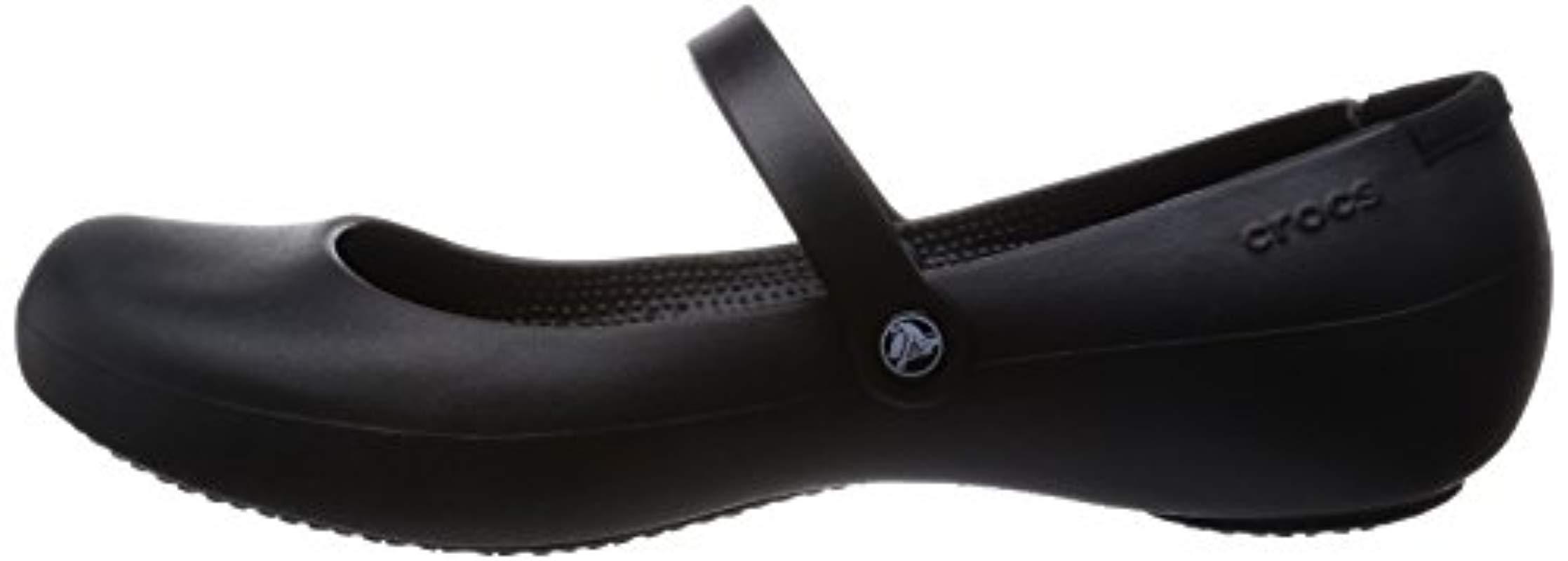 crocs black ballet flats