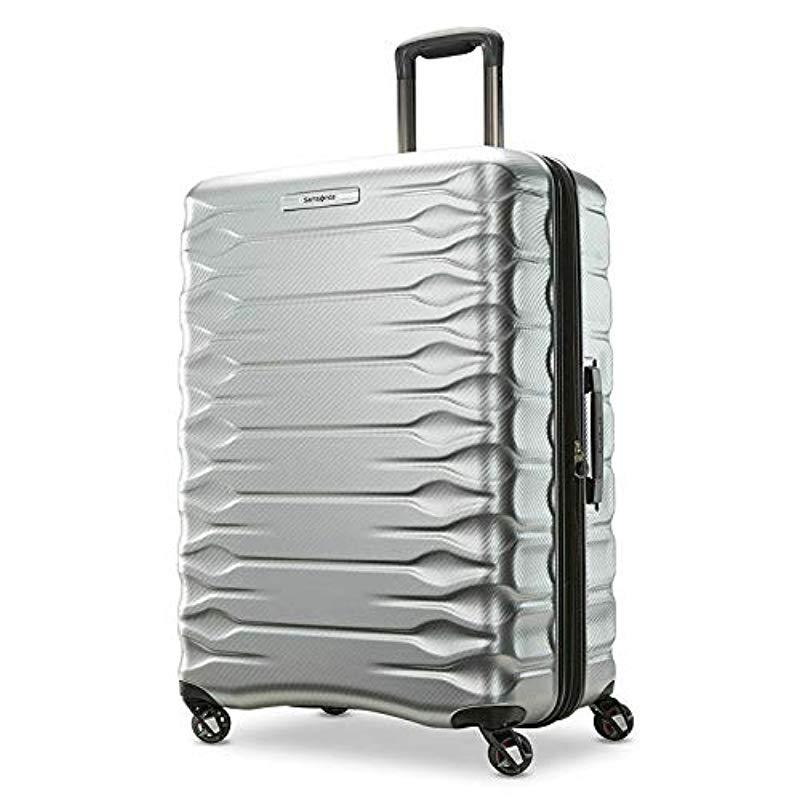 Samsonite Prisma Hardside Spinner Case, Black (silver) in Metallic
