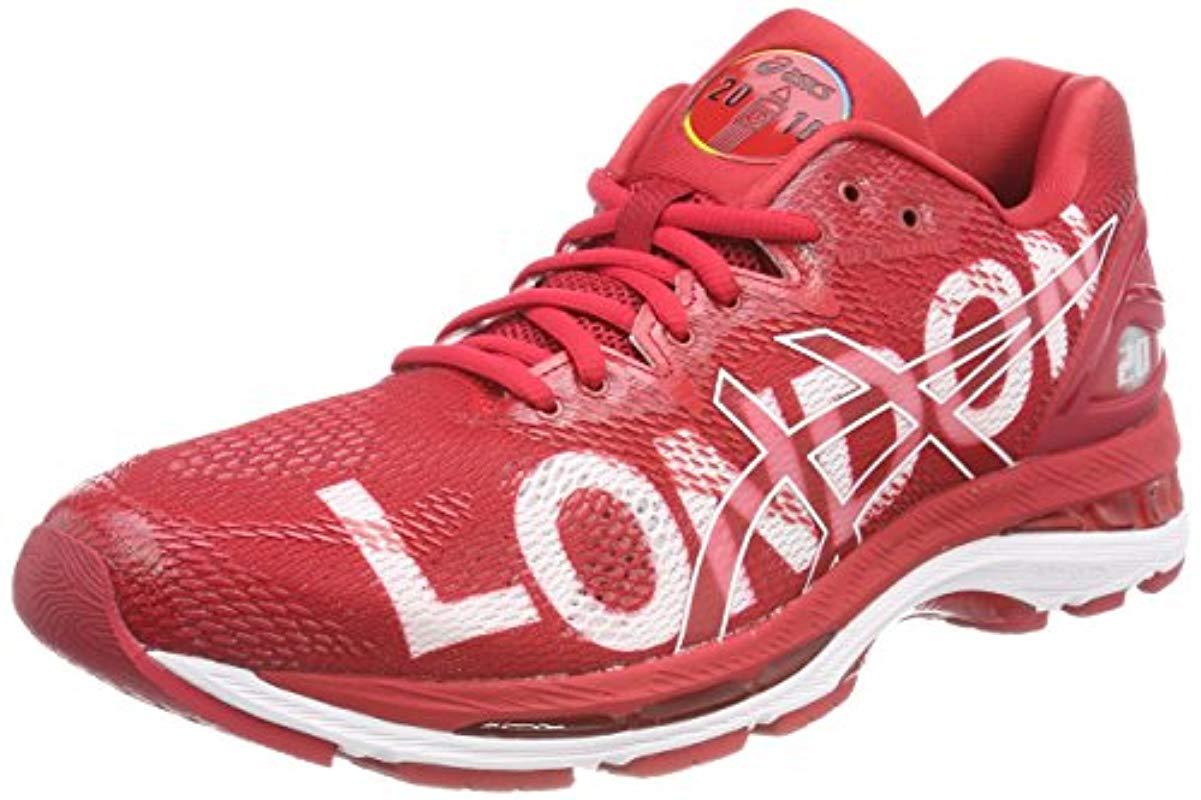 A merced de pueblo Molesto Asics Gel-nimbus 20 London Marathon Competition Running Shoes in Red | Lyst  UK