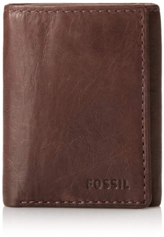 Fossil Ingram Leather Trifold With Id 