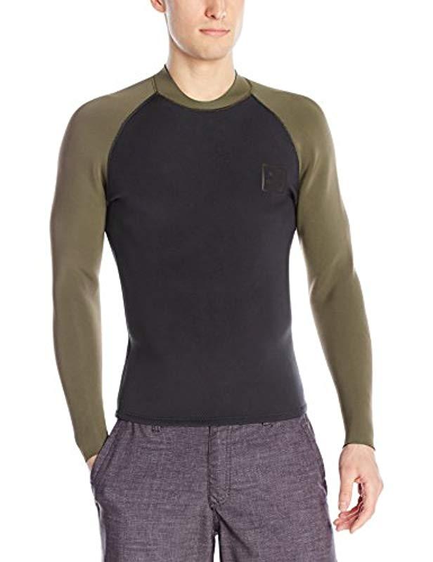 RVCA Mens Long Sleeve Back Zip Wetsuit Jacket Rashguard RVCA Young Men/'s