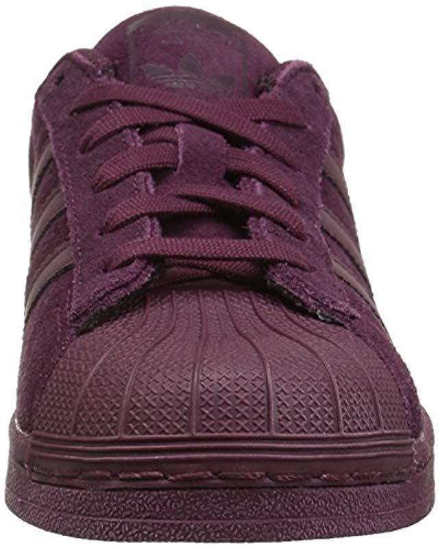adidas Leather Superstar Fashion Sneakers in Maroon/Maroon/Dark Burgundy  (Purple) for Men - Lyst