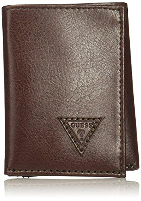 guess trifold wallet