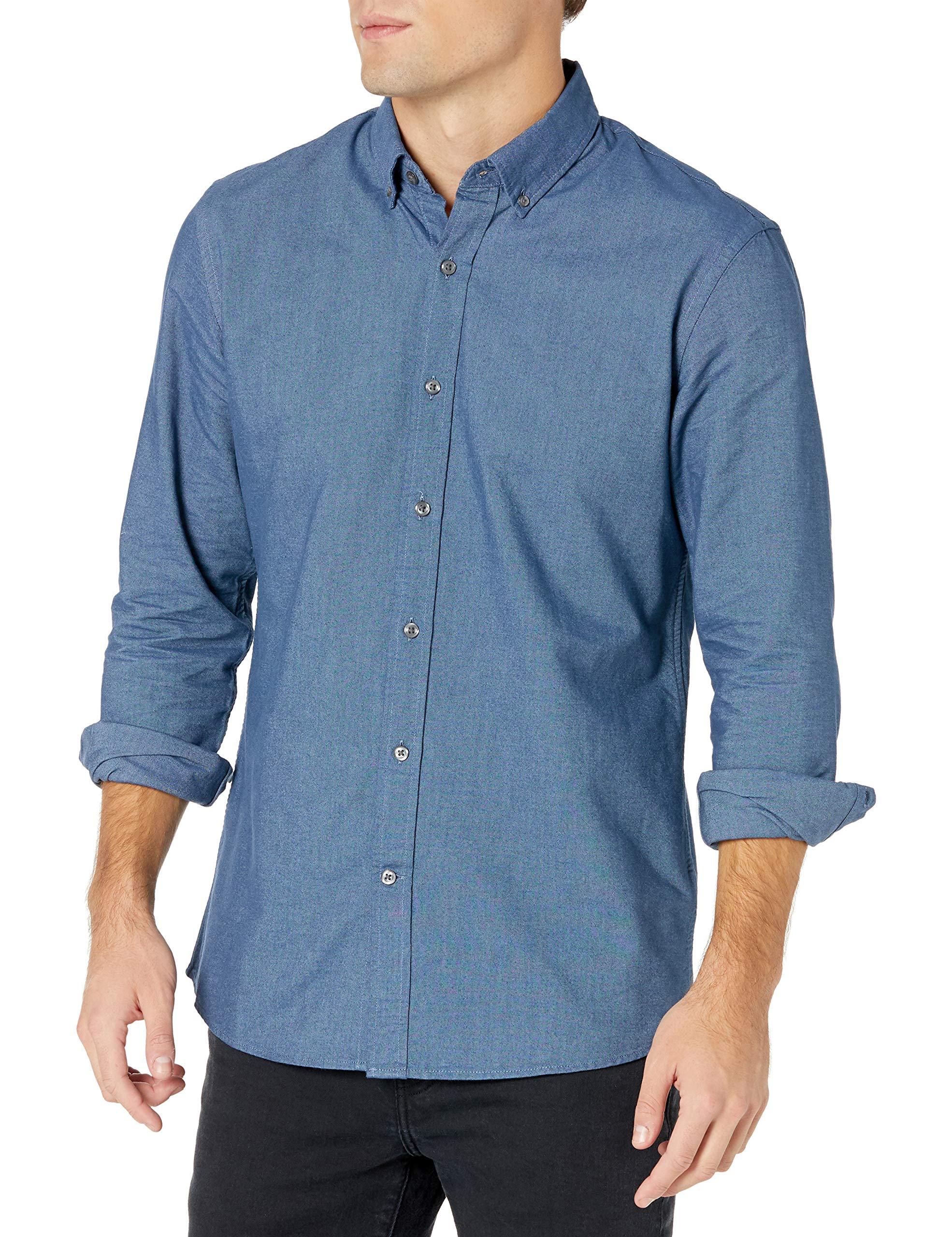 Brand Goodthreads Mens Standard-fit Long-Sleeve Fashion Stripe Oxford Shirt