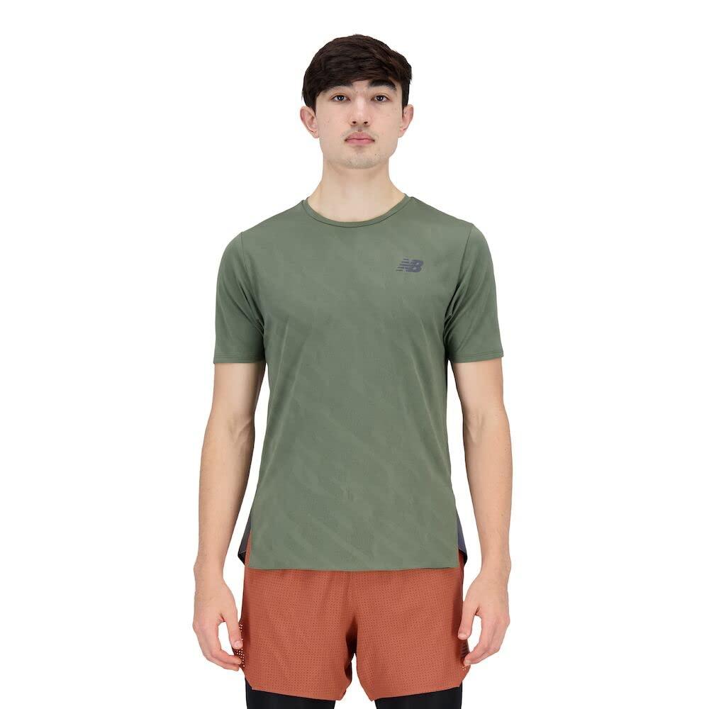 New Balance Q Speed Jacquard Short Sleeve in Green for Men | Lyst