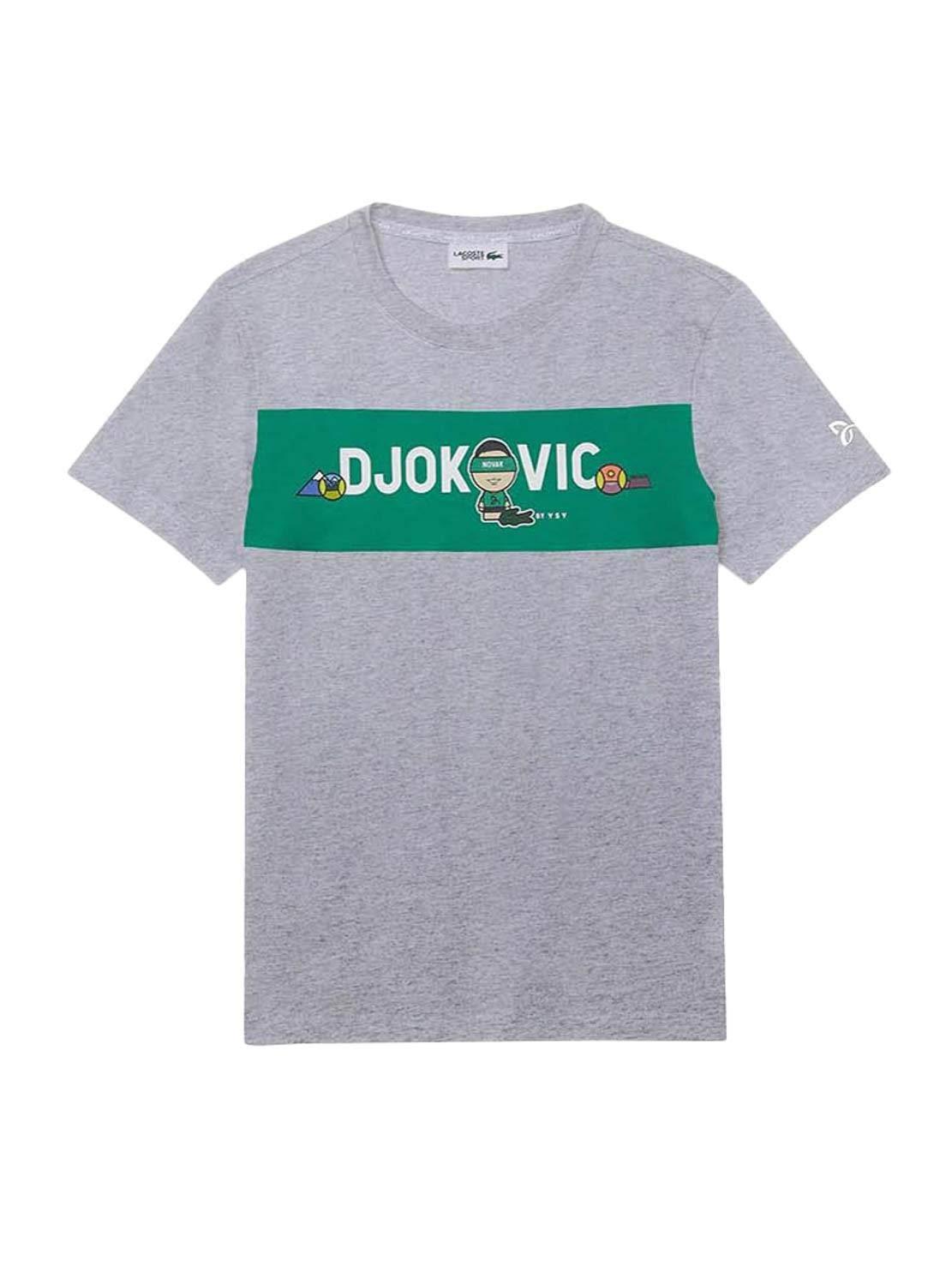 Lacoste Djokovic YSY -T-Shirt in Grau für Herren - Lyst