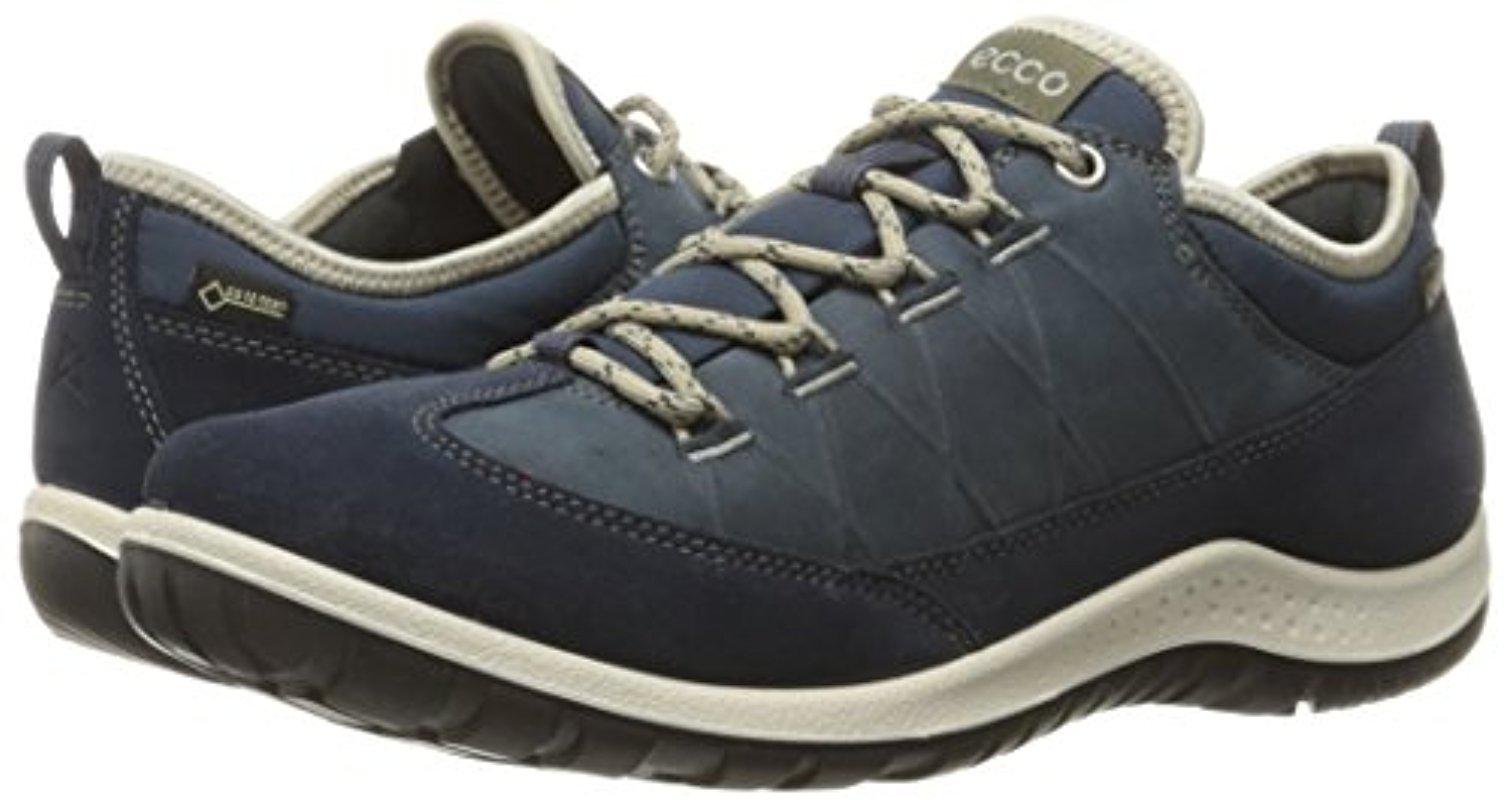 Ecco Suede Aspina Low Gore-tex-w Multisport Outdoor Shoes in Marine/Marine  (Blue) | Lyst