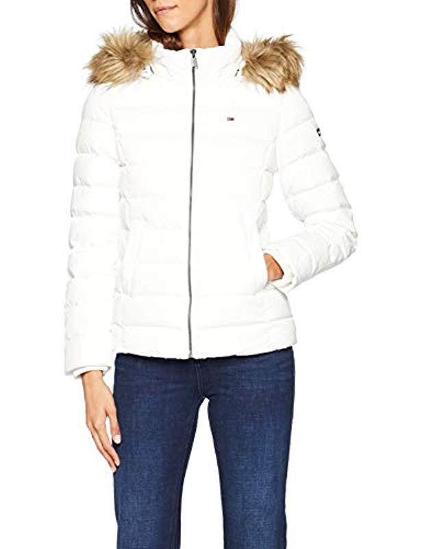 tommy essential hooded coat