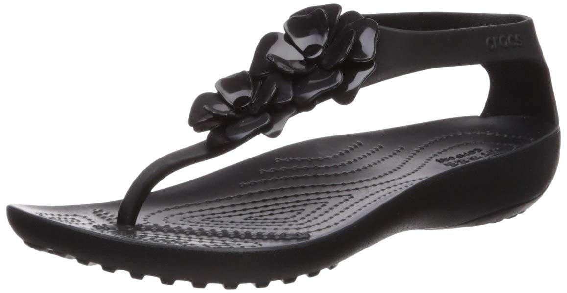 Crocs™ W Serena Embellish Flip 205600-060 Beach & Pool Shoes in Black | Lyst