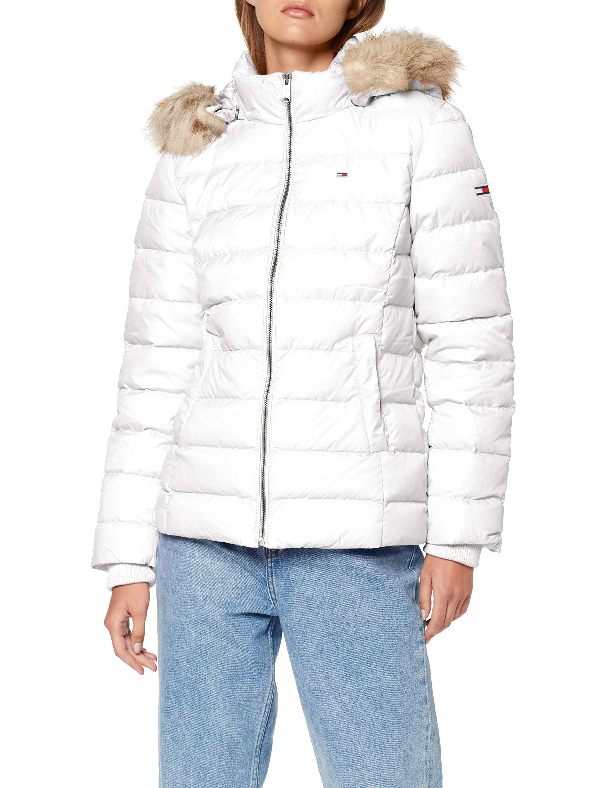Tommy Hilfiger Denim Tjw Essential Hooded Down Jacket in White - Lyst