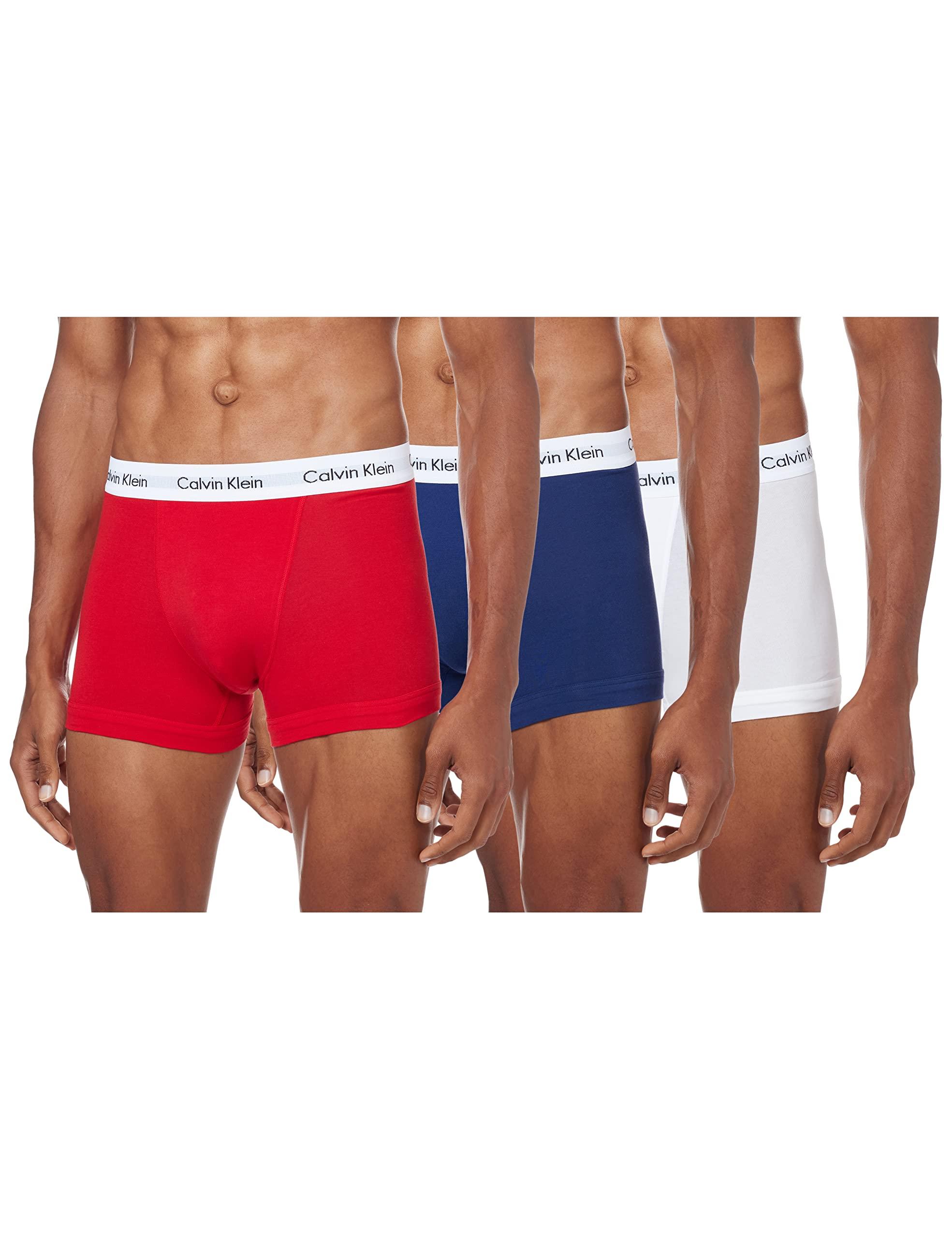 Calvin Klein Trunks - S Briefs - S Underwear Trunks - Signature Waistband  Elastic - 3 Pack - Multicolour in White for Men | Lyst UK