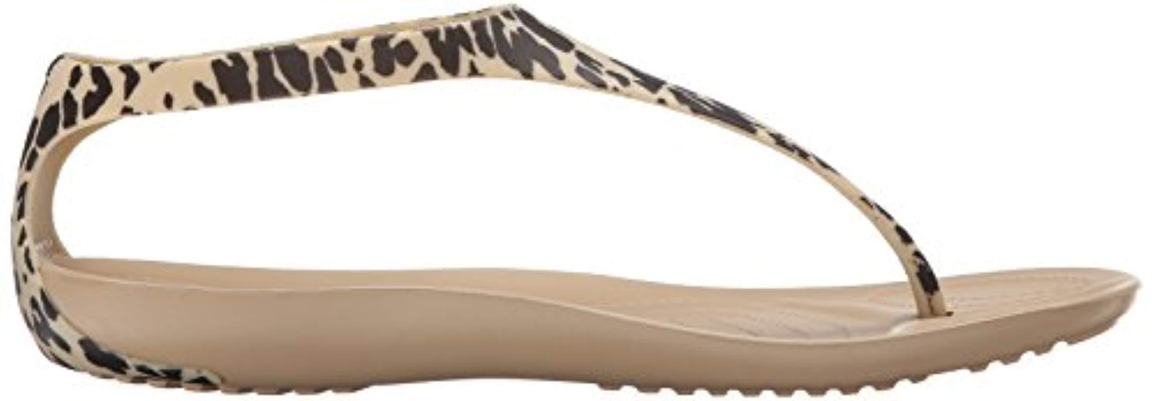 Crocs Sexi Leopard Print W Flip Flop in Metallic Lyst