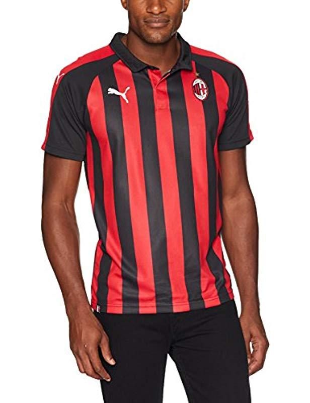 PUMA Synthetic S Ac Milan Home Shirt Promo No Sponsor in Red for Men | Lyst