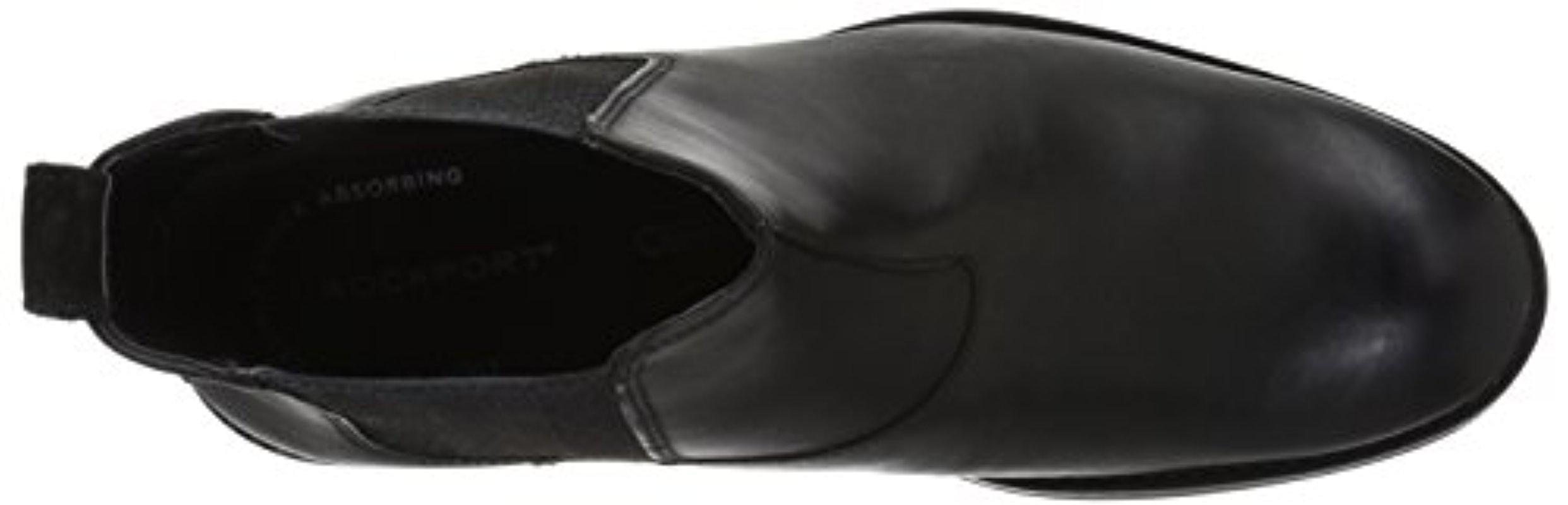 Rockport Leather Wynstin Chelsea Boots in Black for Men - Lyst
