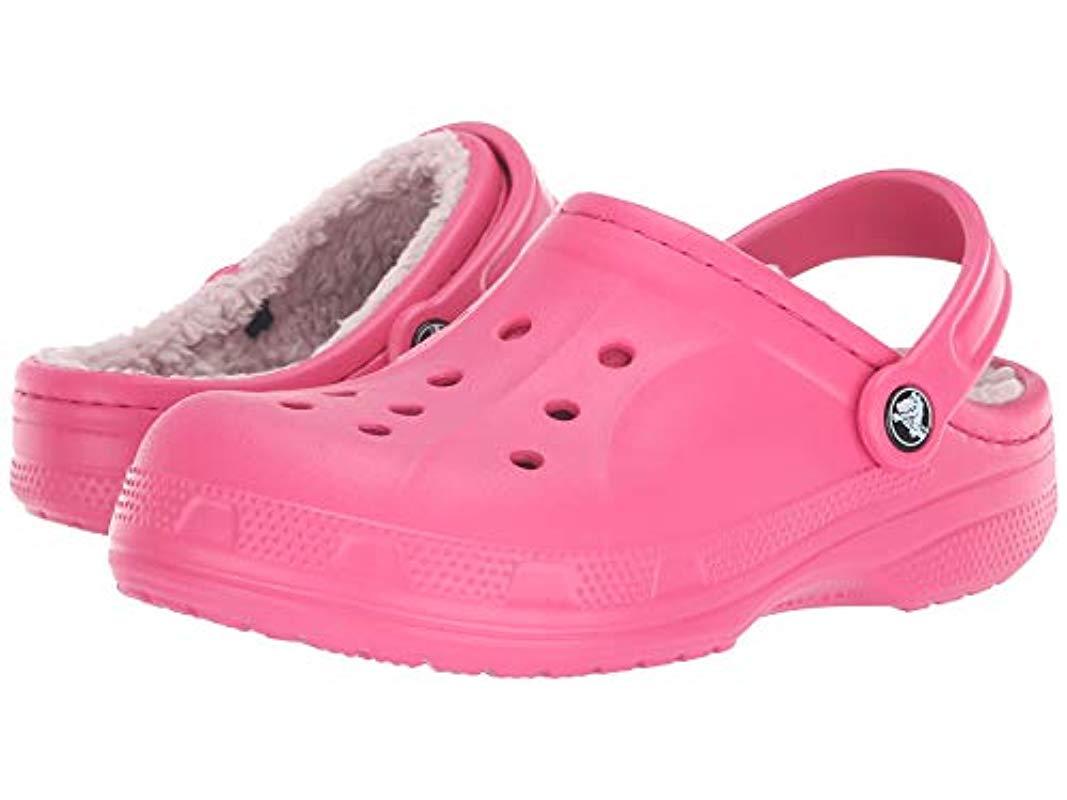 pink winter crocs