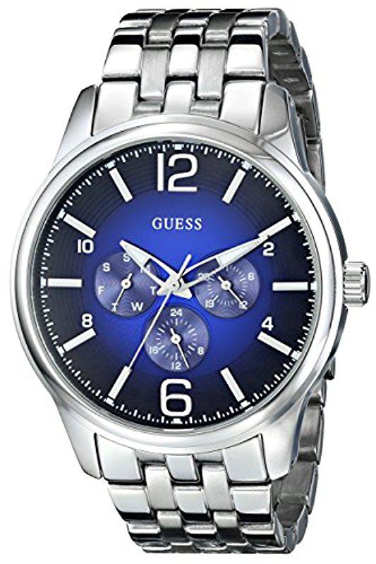 Guess U0252g2 On Time Stainless Steel Watch for Men - Lyst