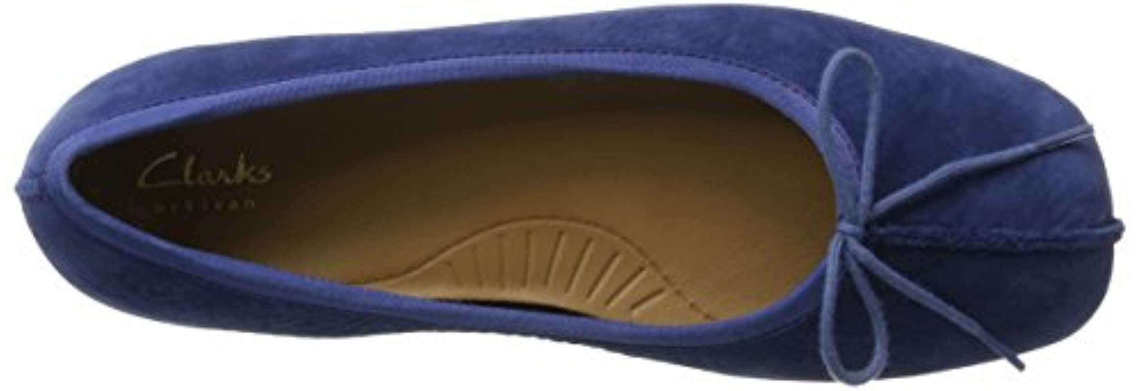 clarks blue flats