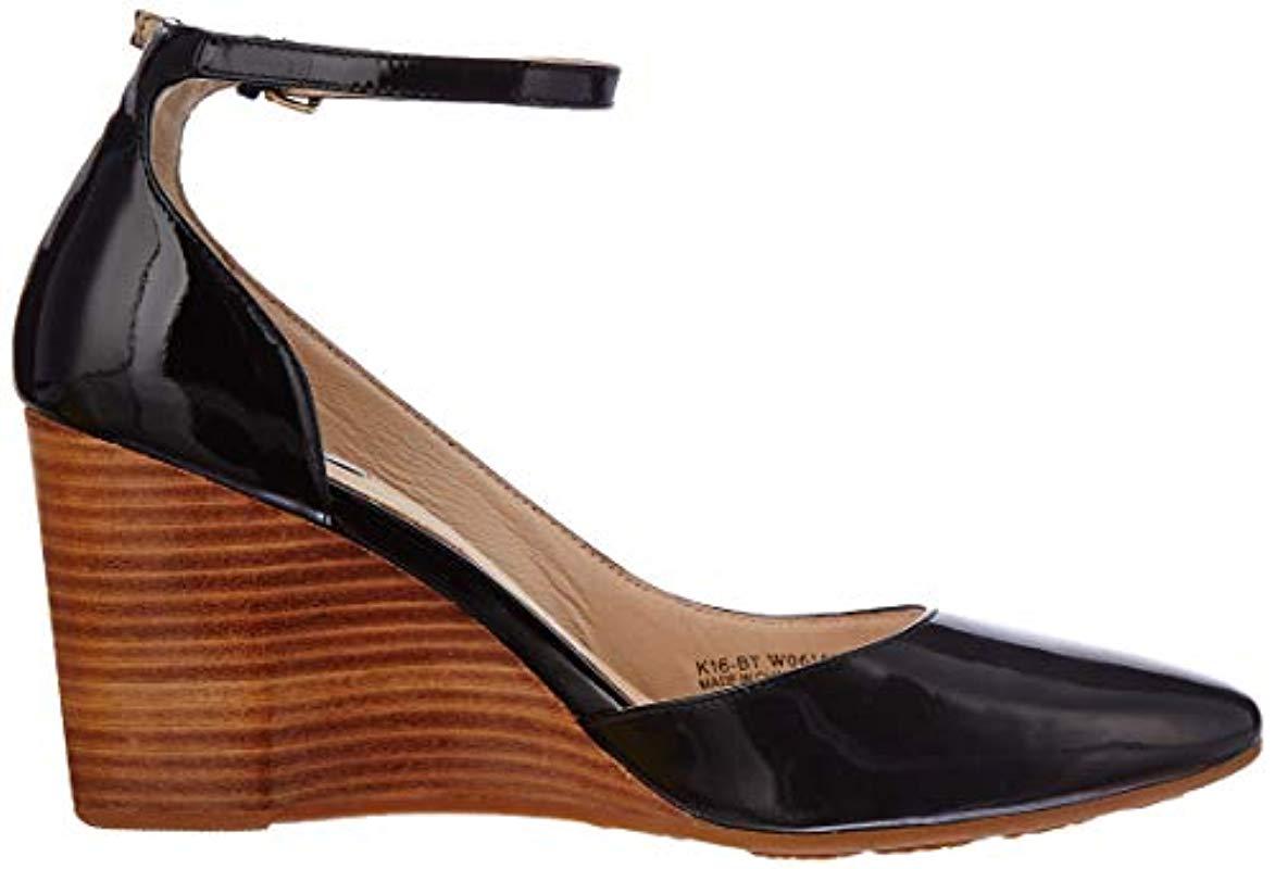 Cole Haan Lacey Ankle Strap Wedge 85mm in Black Lyst
