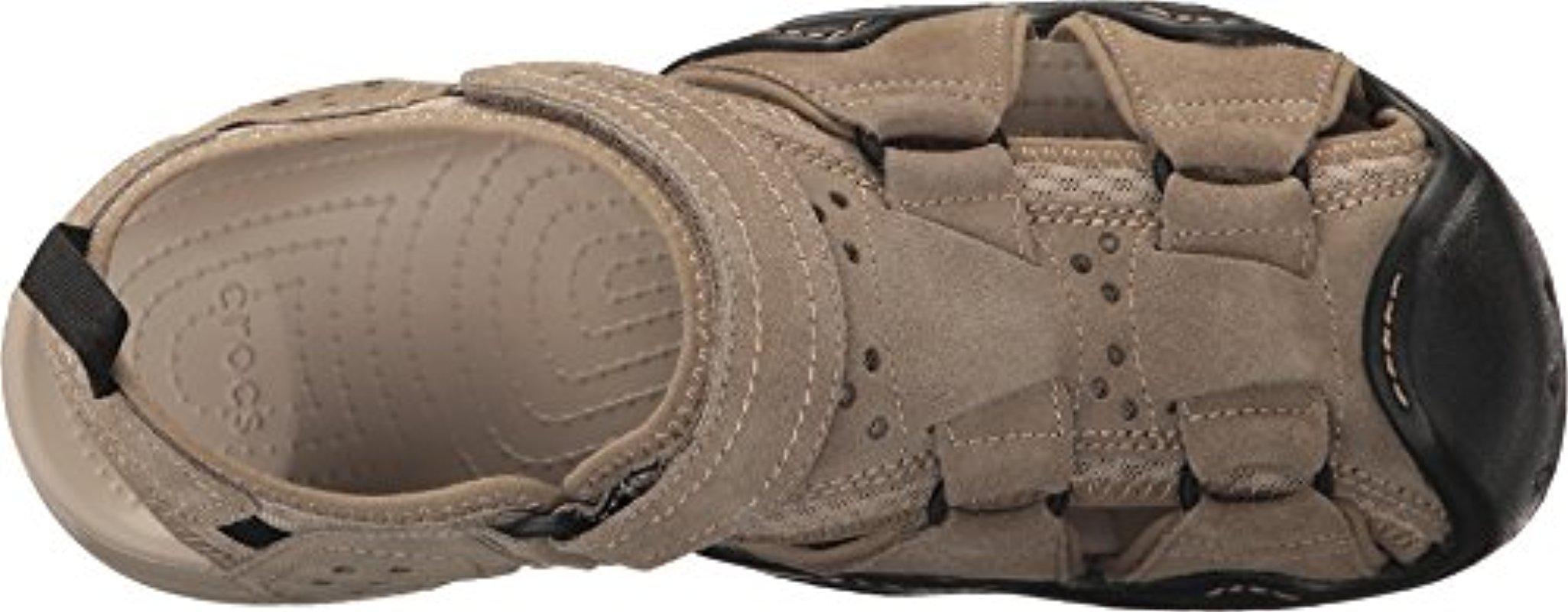 mens suede crocs
