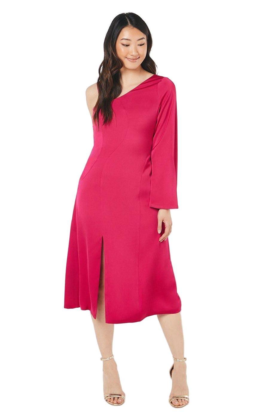 amazon hot pink dresses prom tight and short Queendancer Women Glitter Sequins Fringed Tight Short Prom Dress Elegant Pink Dresses For Women