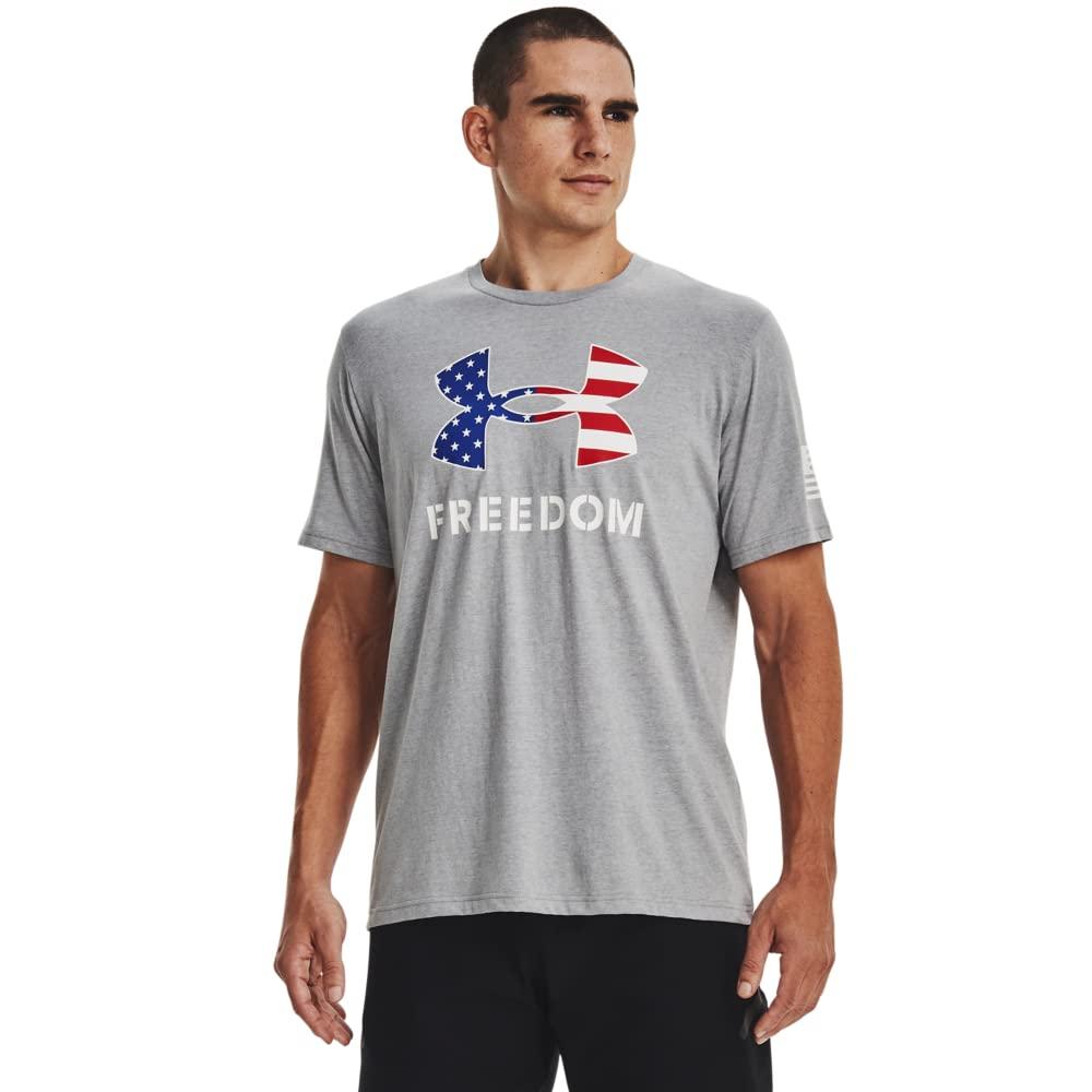 Under Armour New Freedom Logo T-shirt in Grey for Men | Lyst UK