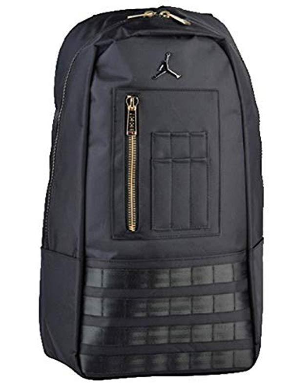 jordan backpack black and gold