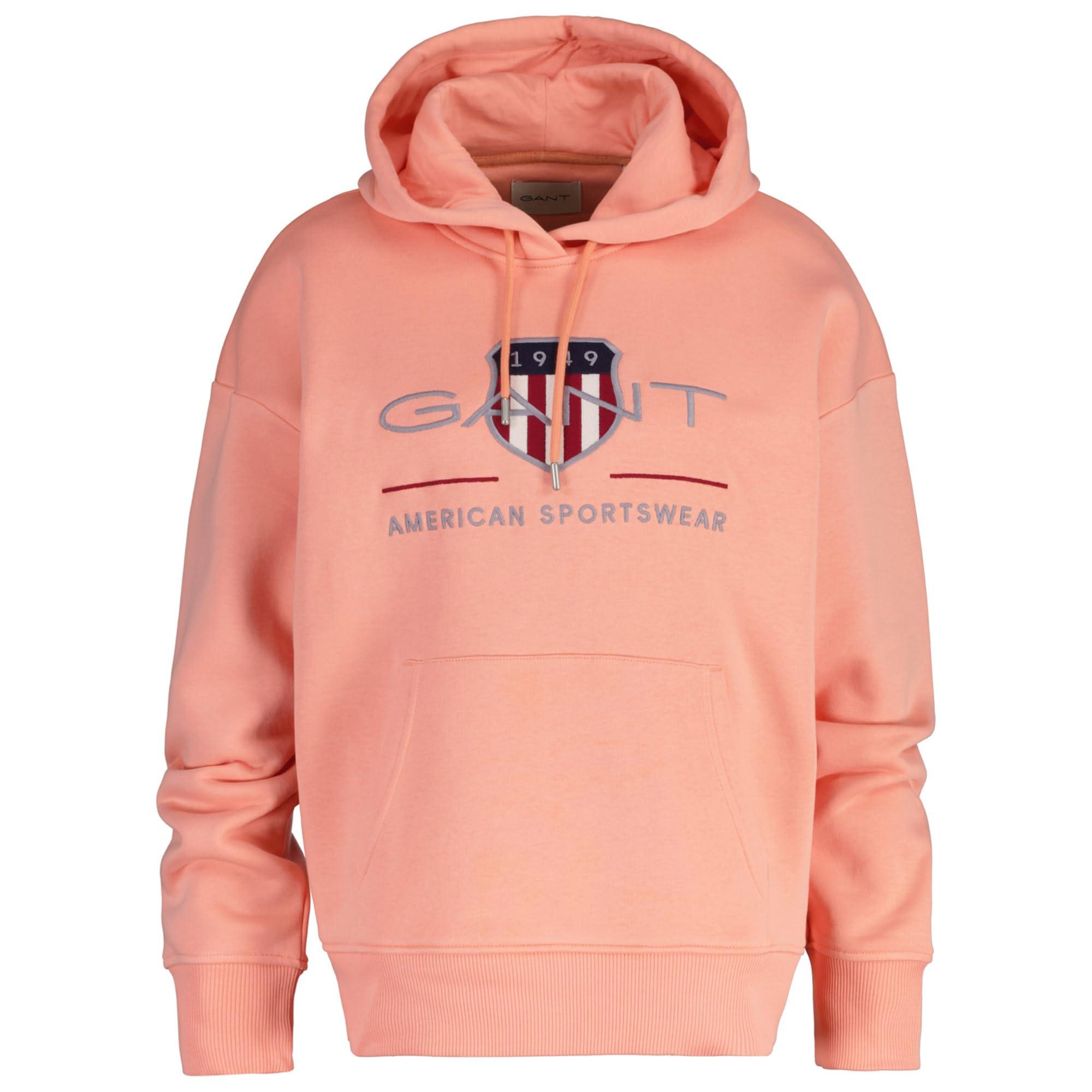 GANT Rel Archive Shield Hoodie Hooded Sweatshirt in Pink Lyst UK