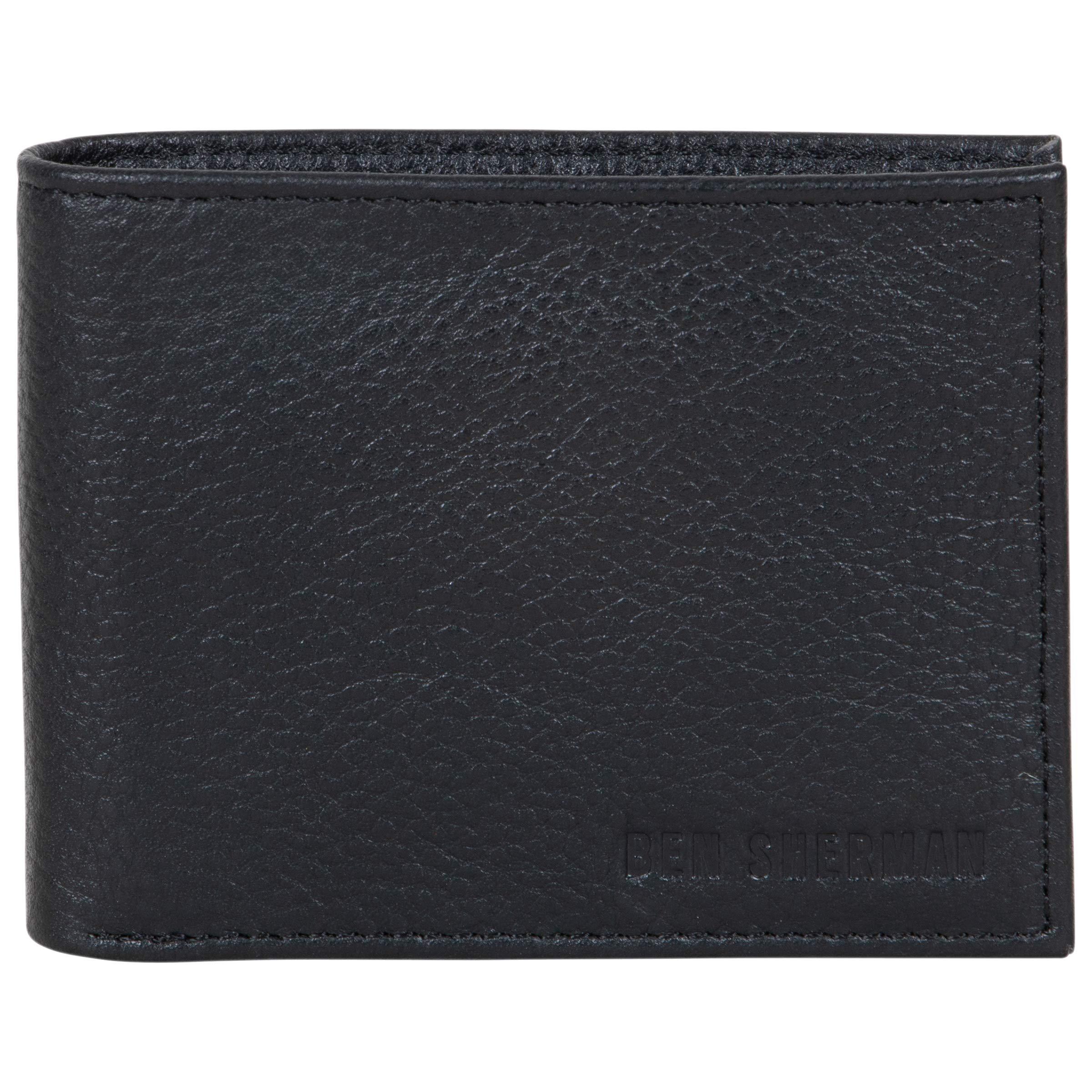 Ben Sherman Leather Bi-fold Wallet in Black - Lyst