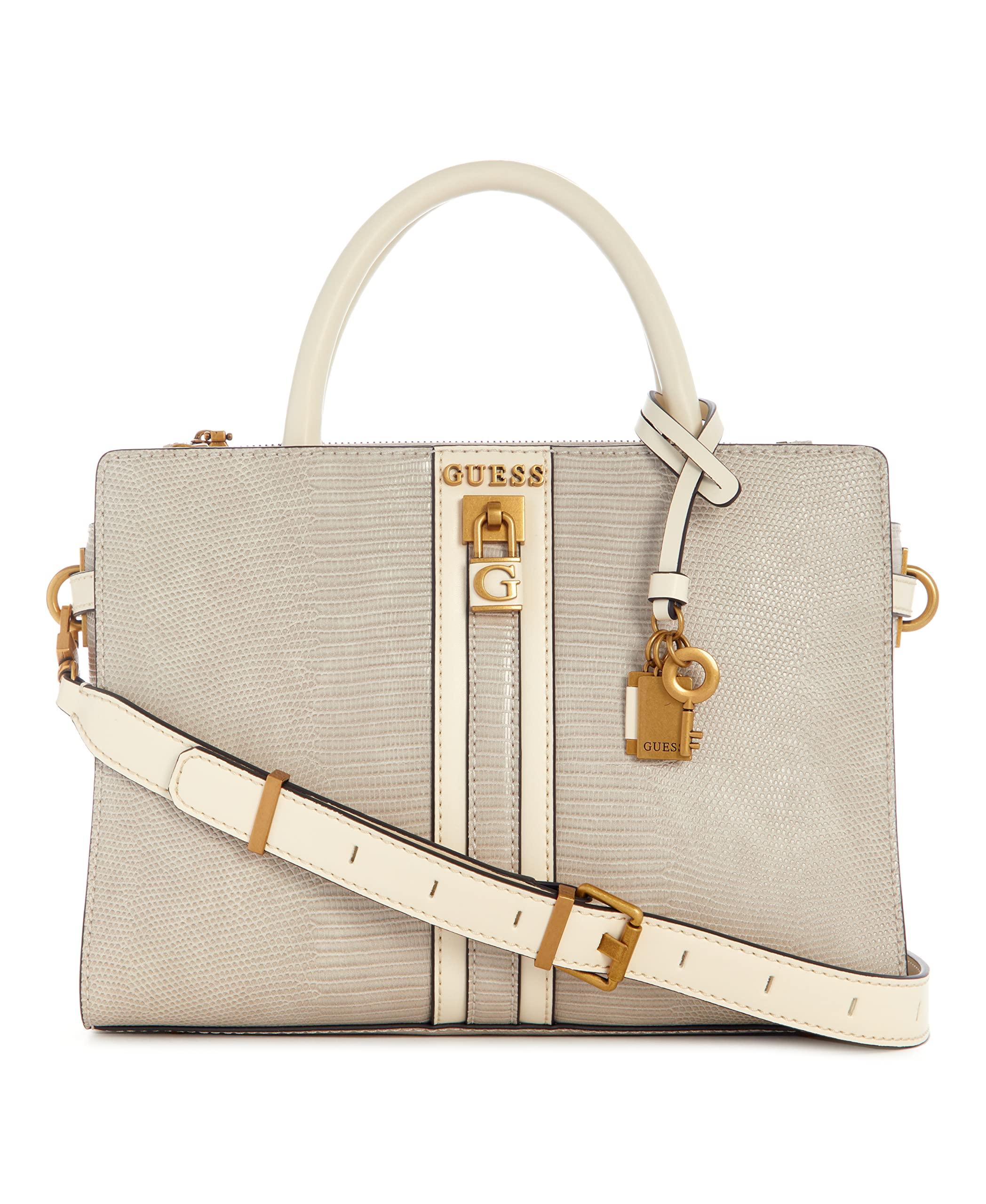 Guess Ginevra Elite Society Satchel in Natural | Lyst