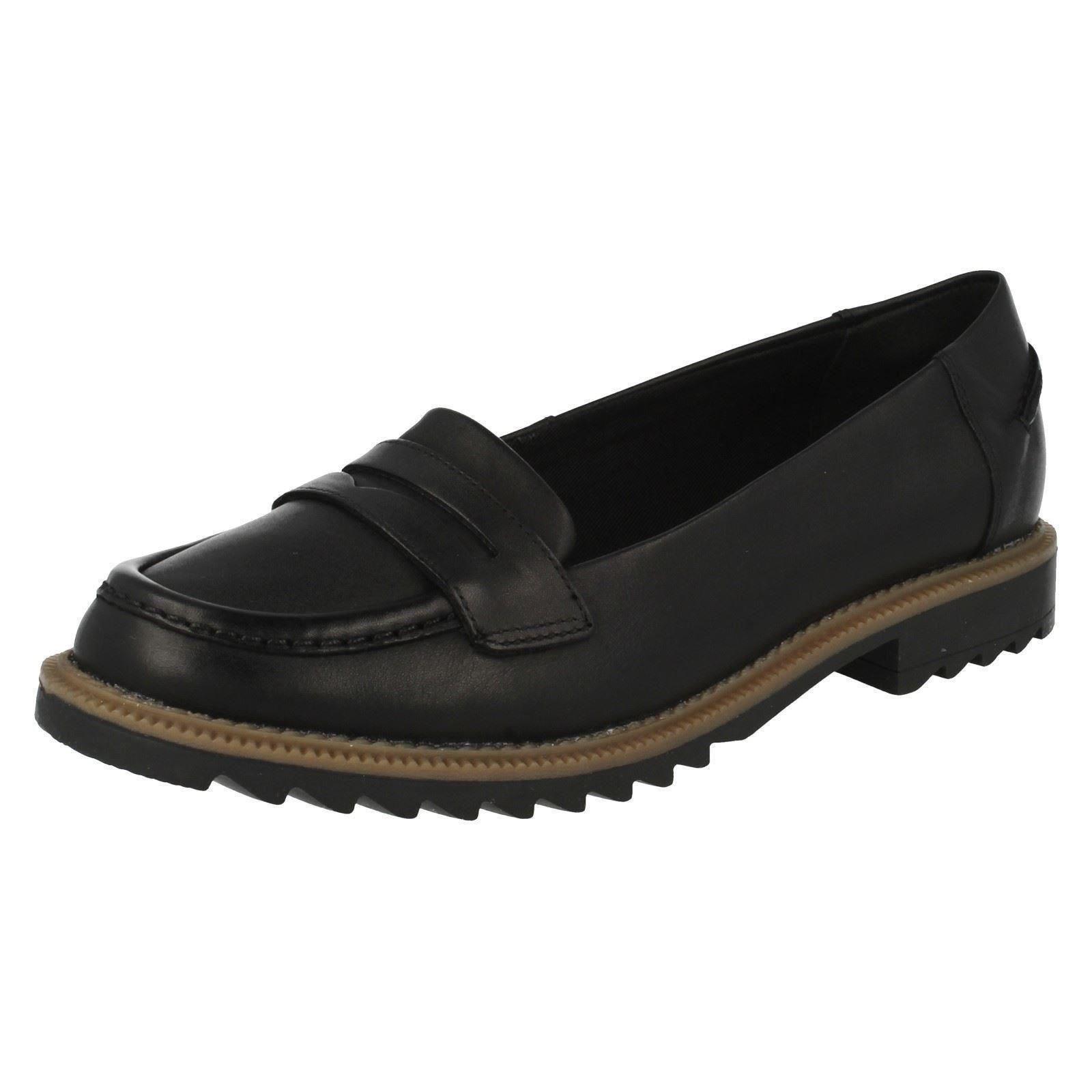 clarks griffin milly black leather