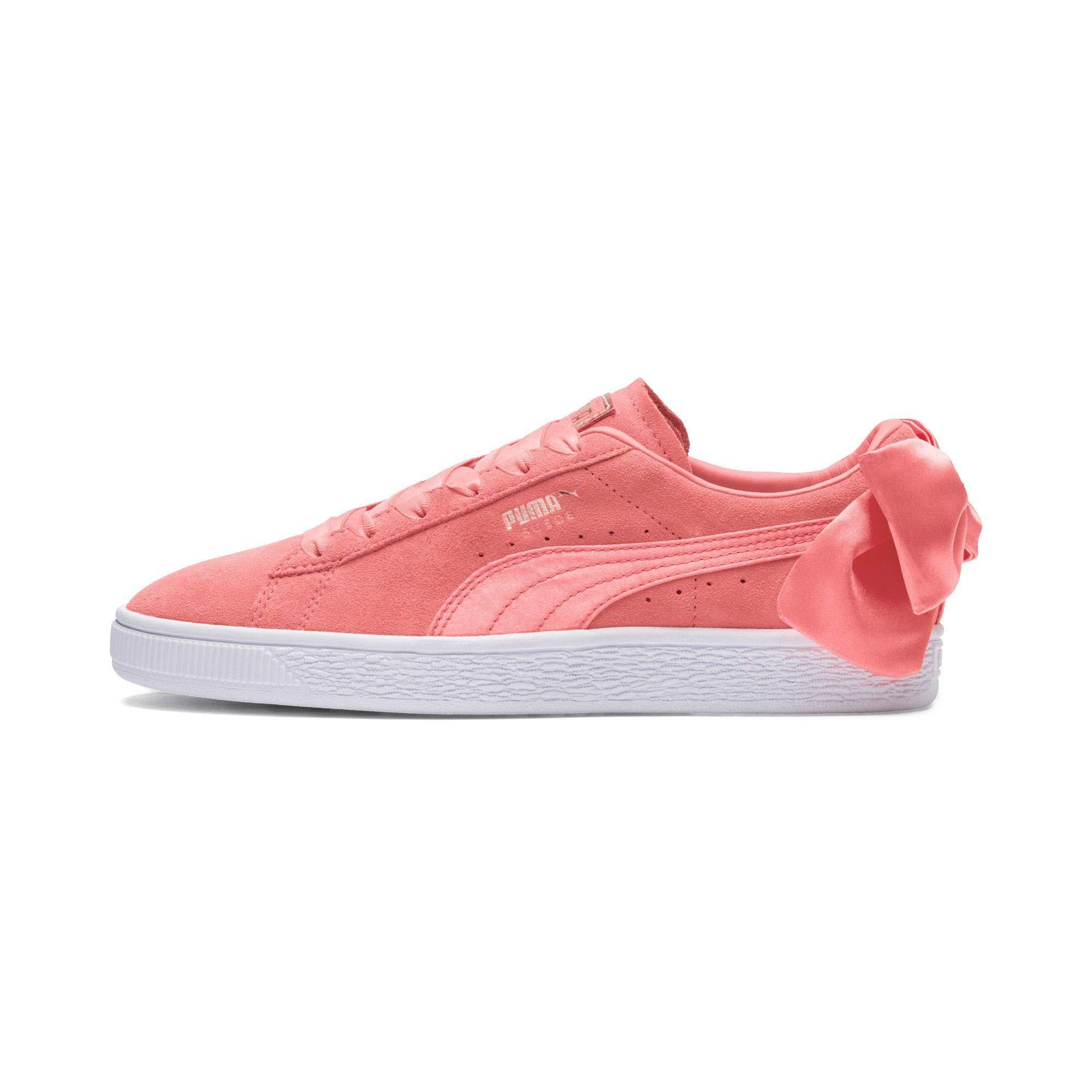puma suede bow pink