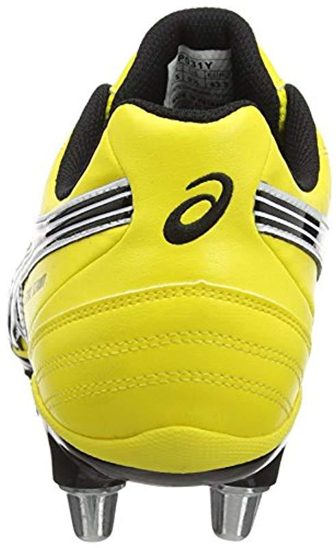 yellow asics rugby boots