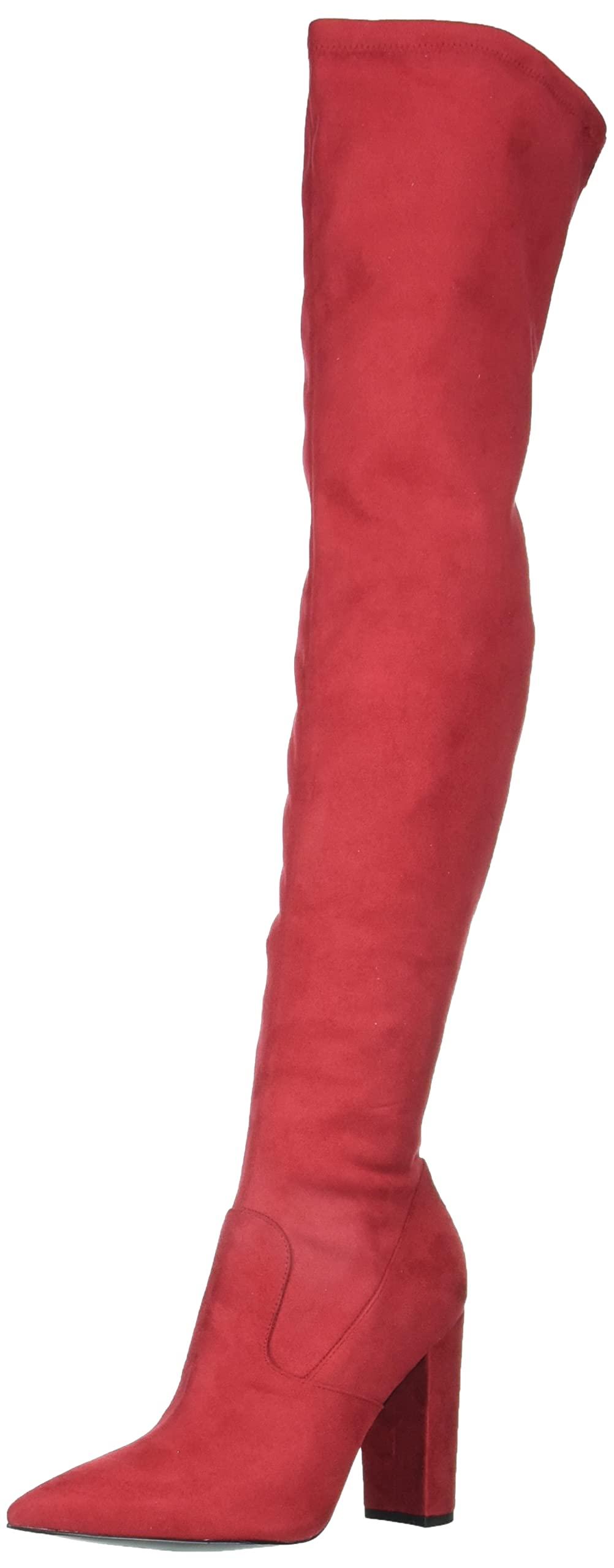 Guess Abetter Over-the-knee Boot in Red | Lyst