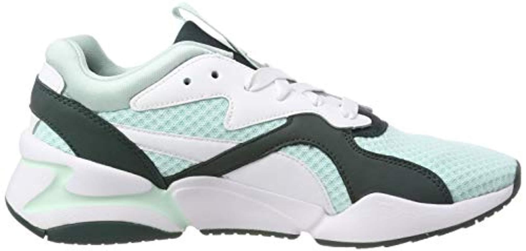 PUMA Leather Nova 90's Bloc Wn's Low-top Sneakers in Blue - Lyst