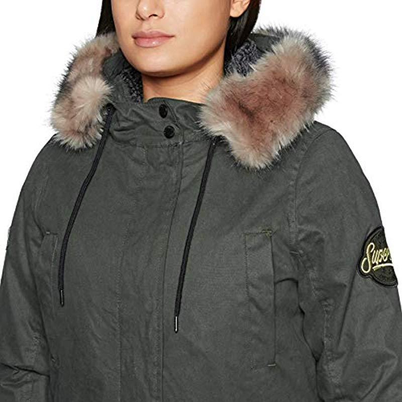 superdry frankie faux fur lined parka