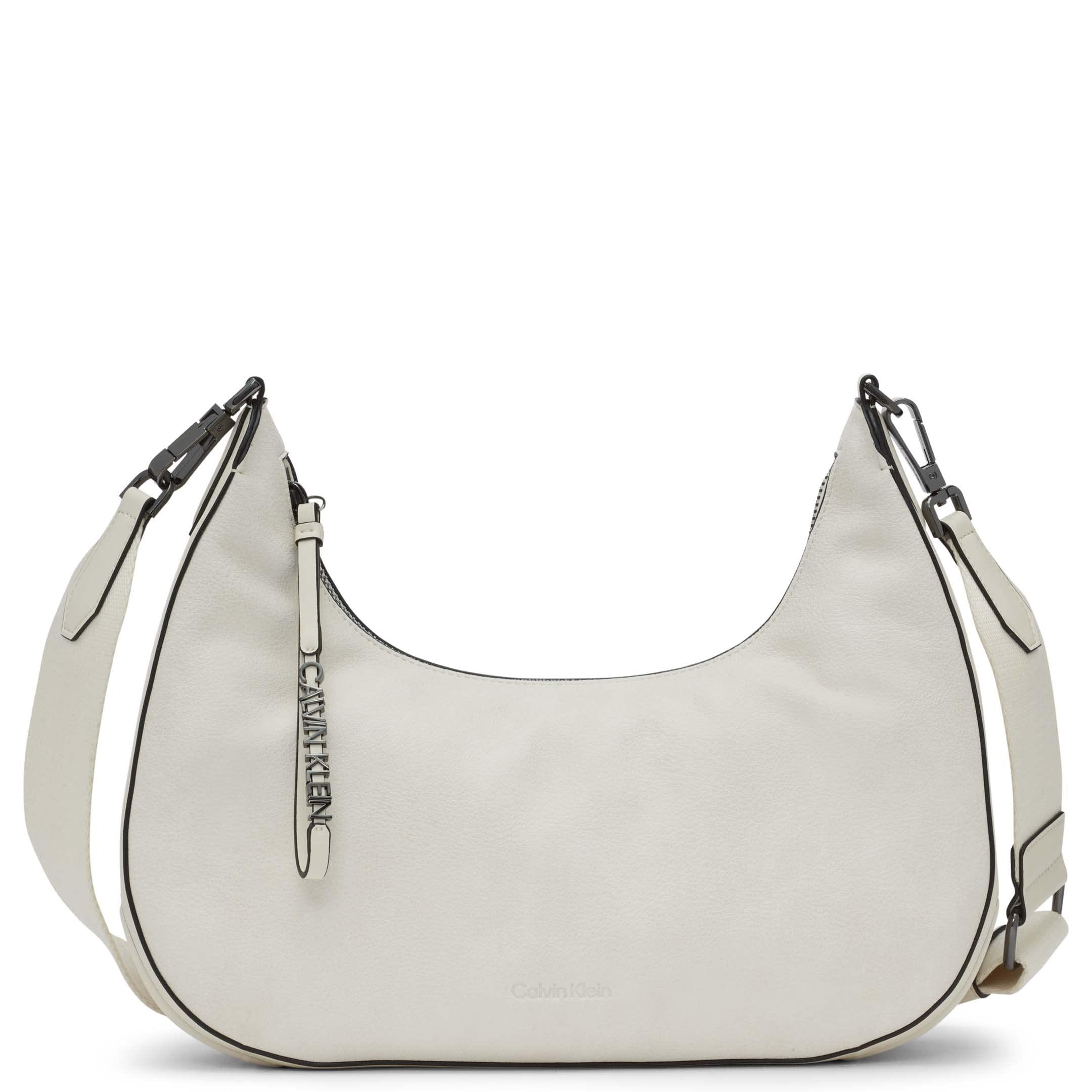Calvin Klein Clay Top Zip Hobo Shoulder Bag in Gray Lyst
