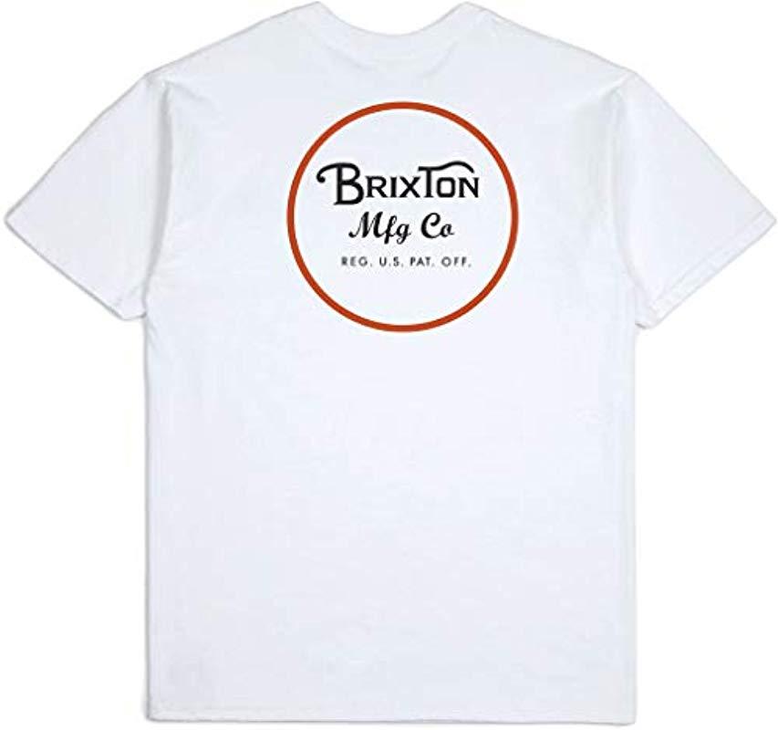 Brixton Mens Wheeler Ii Standard Fit Short Sleeve T-Shirt